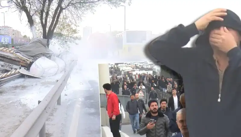 D-100'de Alçı Yüklü TIR'ın Kazası Trafiği Durdurdu